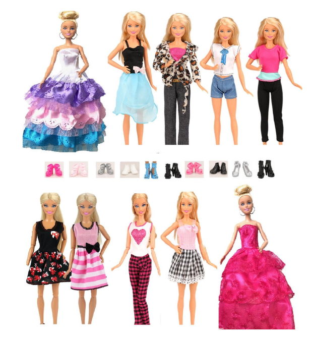 10 voor modepoppen inclusief barbie –