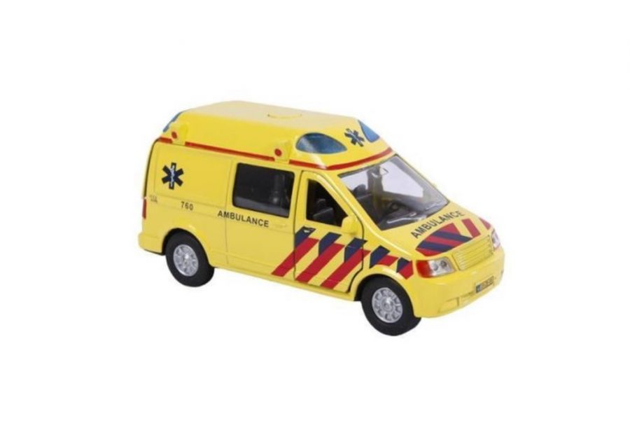 Kids Globe Ambulance met licht en geluid -13 cm